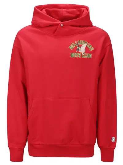 Billionaire Boys Club Duck Varsity Embroidered Popover Hood In Red