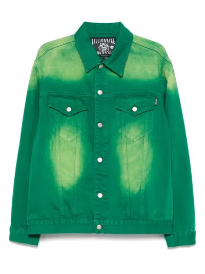Billionaire Boys Club Dyed Denim Jacket In Green