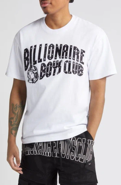Billionaire Boys Club Embellish Arch Logo Cotton Graphic T-shirt In White