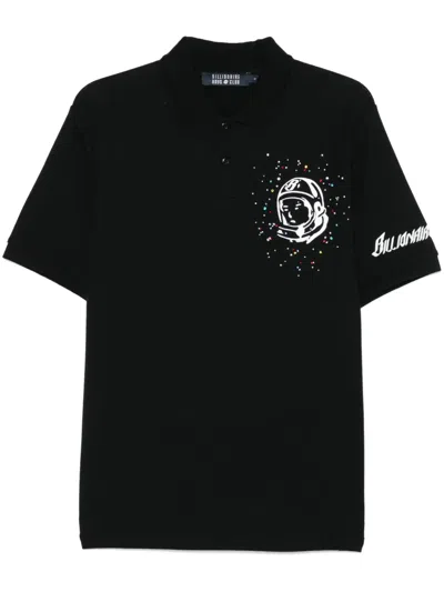 Billionaire Boys Club Embellished Astro Polo Shirt In Black