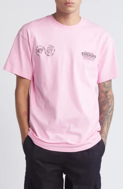 Billionaire Boys Club Energy Cotton Graphic T-shirt In Begonia Pink