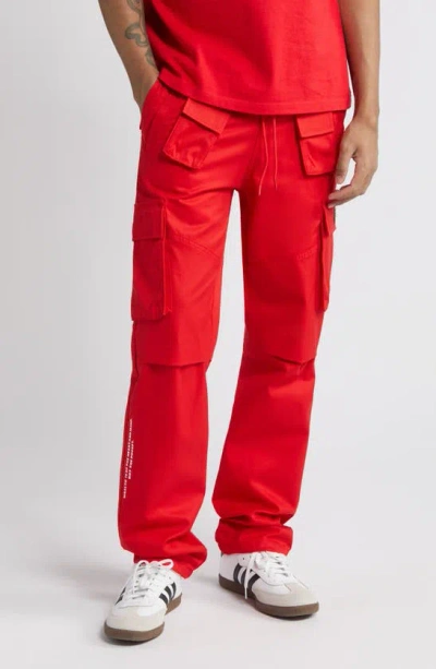 Billionaire Boys Club Flagship Ii Cargo Trousers In Poppy Red