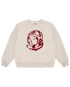 Billionaire Boys Club Flocked Helmet Head Crewneck In Oatmeal