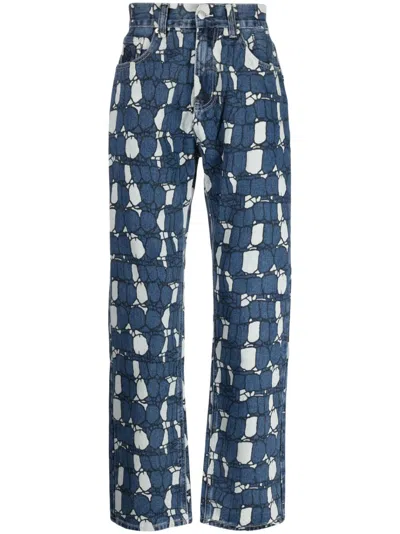 Billionaire Boys Club Gator Mid-rise Straight-leg Jeans In Blue