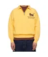 Billionaire Boys Club Yellow Lion Quarter Zip Sweatshirt In Yellow