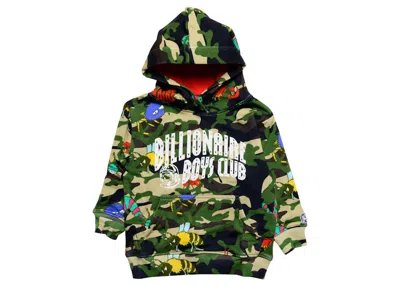Pre-owned Billionaire Boys Club Little Kids Hidden Billions Hoodie In Army/red