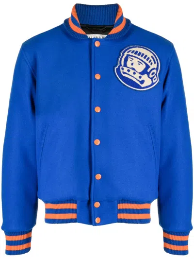 Billionaire Boys Club Padded Varsity Bomber Jacket In Blue