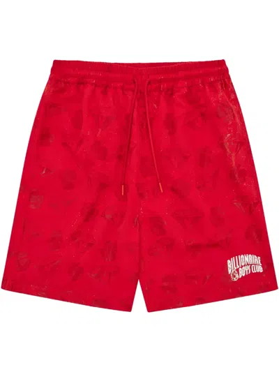 Billionaire Boys Club Logo-print Shorts In Red