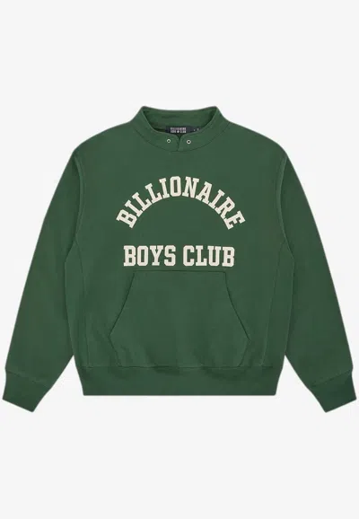 Billionaire Boys Club Logo Print Stand-collar Sweatshirt In Green