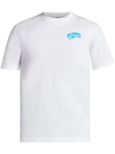 Billionaire Boys Club Logo-print T-shirt In White With Blue Logo