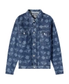 Billionaire Boys Club Logo Printed Denim Jacket In Blue