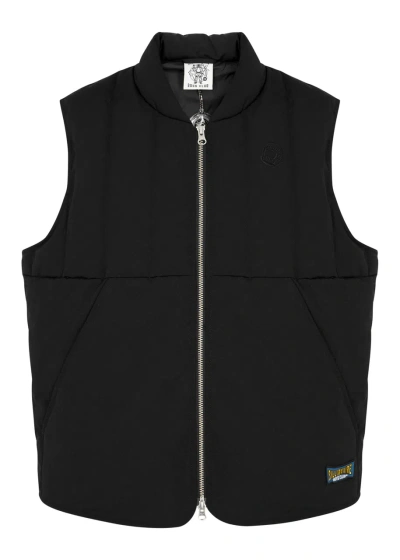 Billionaire Boys Club Logo Quilted Shell Gilet In Black