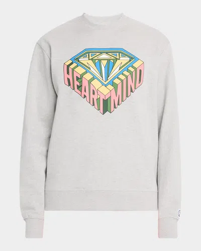 Billionaire Boys Club Men's 3d Heartmind Graphic Sweatshirt In H. Grey
