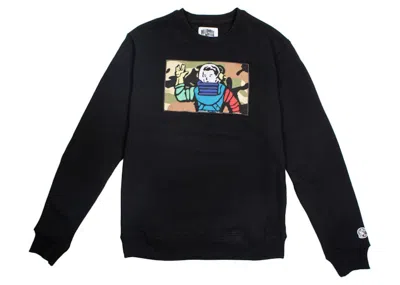 Pre-owned Billionaire Boys Club Men's  Astro Camo Crew Sweater In Black