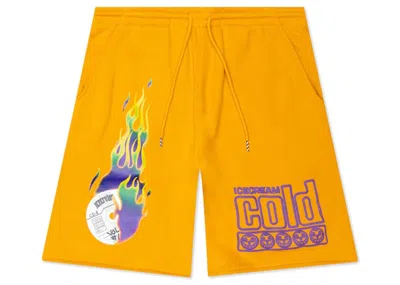 Pre-owned Billionaire Boys Club Men's  Disc Short In Golden Yellow