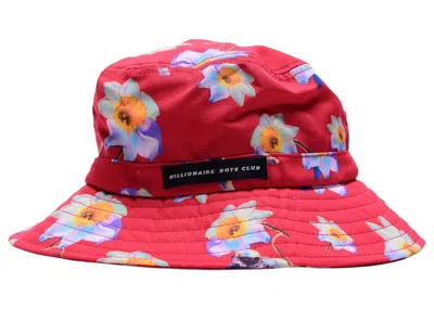 Pre-owned Billionaire Boys Club Men's  Space Petal Bucket Cap In Red
