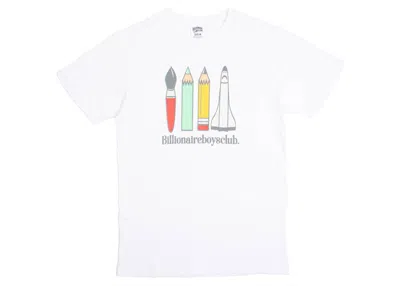 Pre-owned Billionaire Boys Club Men's  Supplies Tee Shirt In White