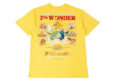 Pre-owned Billionaire Boys Club Men's  Therapy Tee Shirt In Yellow Sunshine