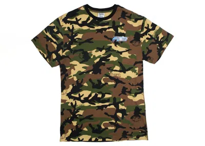 Pre-owned Billionaire Boys Club Men's  Whirlpool Knit Tee Shirt In Brown/camo