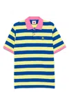 Icecream Cones And Bones Striped Polo Shirt In Green