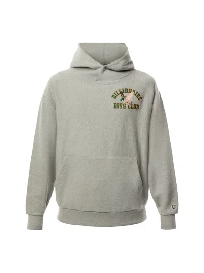 Billionaire Boys Club Gray Duck Varsity Embroidered Hoodie In Heather Grey