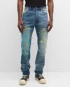BILLIONAIRE BOYS CLUB MEN'S STARCROSSED EMBROIDERED JEANS