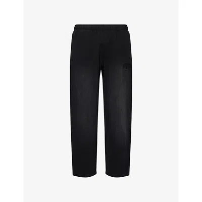 Billionaire Boys Club Mens Black Arch Logo Wide-leg Cotton Jogging Bottoms