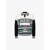 Billionaire Boys Club Mens Black Country Club Graphic-intarsia Knitted Wool Jumper In Multi