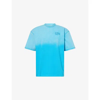 Billionaire Boys Club Mens Blue Arch Logo-embroidered Cotton T-shirt
