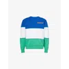 Billionaire Boys Club Mens Blue Great Wave Colour-block Cotton-jersey Sweatshirt Xl