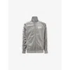 Billionaire Boys Club Mens Charcoal Arch Logo Taped Velour Track Top In Gray