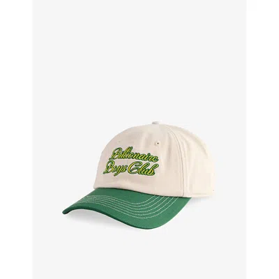 Billionaire Boys Club Mens Ecru Green Signature Brand-embroidered Woven Baseball Cap