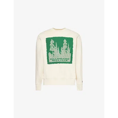 Billionaire Boys Club Mens Wilderness Graphic-print Cotton Sweatshirt Ecru