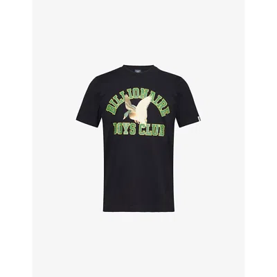 Billionaire Boys Club Mens Graphic-print Short-sleeve Cotton-jersey T-shirt Black
