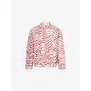 Billionaire Boys Club Mens Pink Zebra-print Relaxed-fit Denim Jacket In Multi