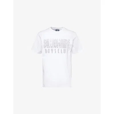 Billionaire Boys Club Mens Rhinestone Logo Cotton T-shirt White