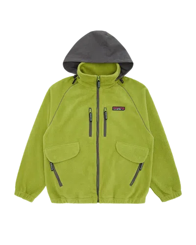 Billionaire Boys Club Kids' Mountain Hooded Fleece Jacket In Green