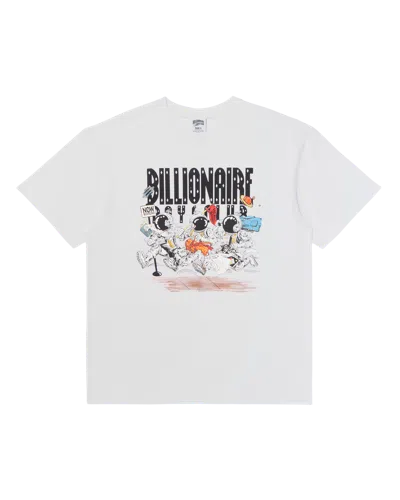 Billionaire Boys Club Kids' Now Boarding Tee In Bleach White