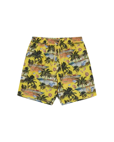 Billionaire Boys Club Kids' Resort Swimshorts In Yellow