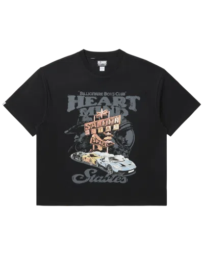 Billionaire Boys Club Kids' Ride Stables Cropped Tee In Black