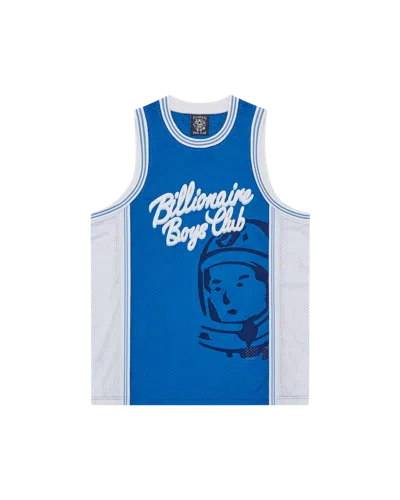 Billionaire Boys Club Kids' Script Logo Astro Basketball Jersey In Blue
