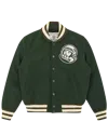 Billionaire Boys Club Script Logo Varsity Jacket In Green