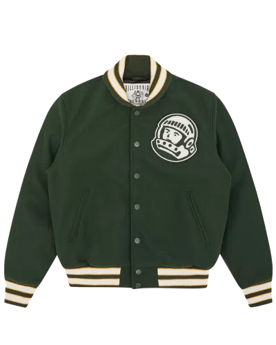 Billionaire Boys Club Kids' Script Logo Varsity Jacket In Green