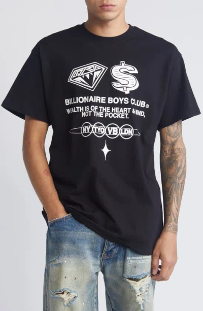 Billionaire Boys Club Wealth Cotton Graphic T-shirt In Black