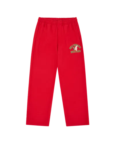 Billionaire Boys Club Kids' Wide Leg Duck Varsity Sweatpants In Red