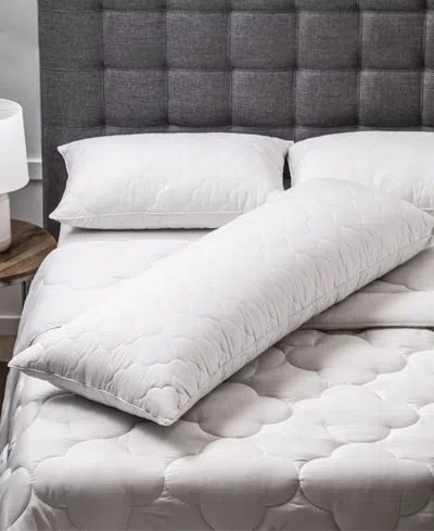 Billowy Clouds Quilted Body Pillow, 20" X 54" In White
