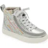 Billy Footwear Kids'  Billy Classic Lace High Gltr In Silver