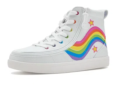 Billy Footwear Billy Classic Lace High (toddler/little Kid) Kid's Shoes Wavy Rainbow : 5 Toddler M, Canvas In Multi