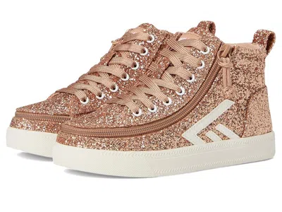 Billy Footwear Billy Cs High Top (little Kid/big Kid) Kids Shoes Rose Gold Glitz : 5 Big Kid W, Rubber In Neutral