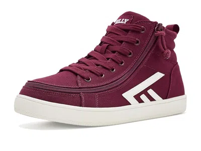 Billy Footwear Billy Cs High Top Men's Lace-up Boots Wine/white: 7.5 M, Canvas In Burgundy